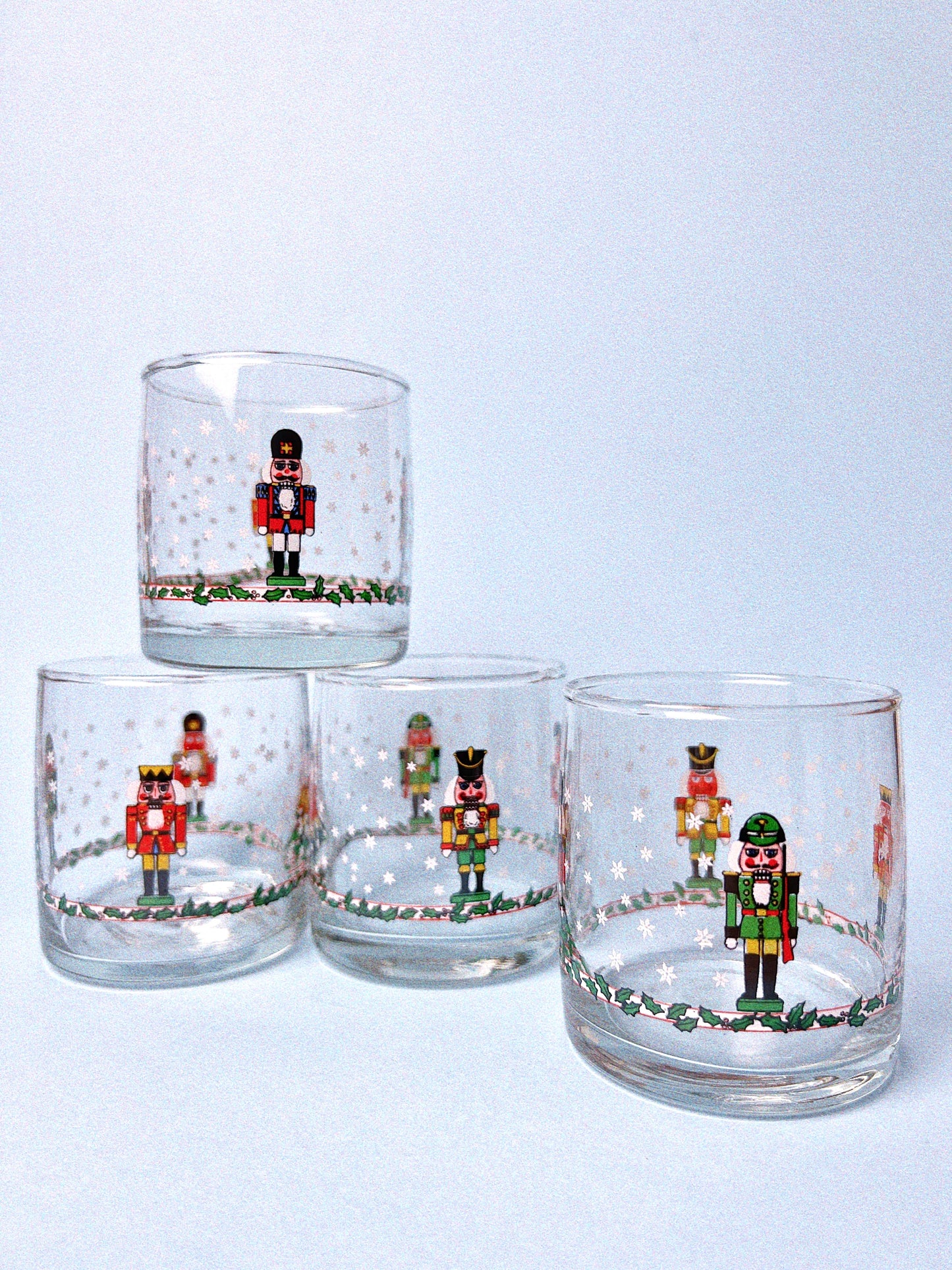 Nutcracker Lowball Glasses, Set of 4