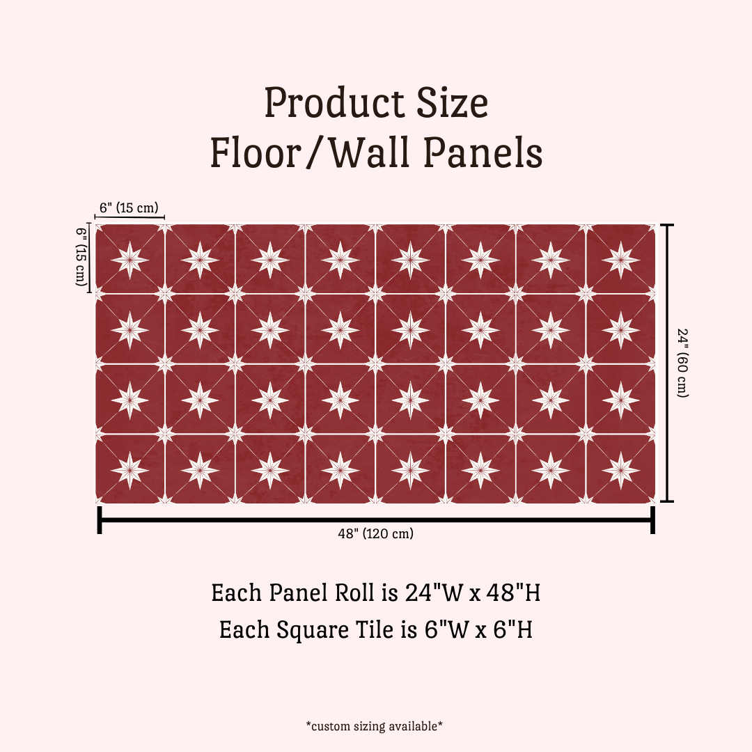 Estella Sticker Tile | Rancho Red