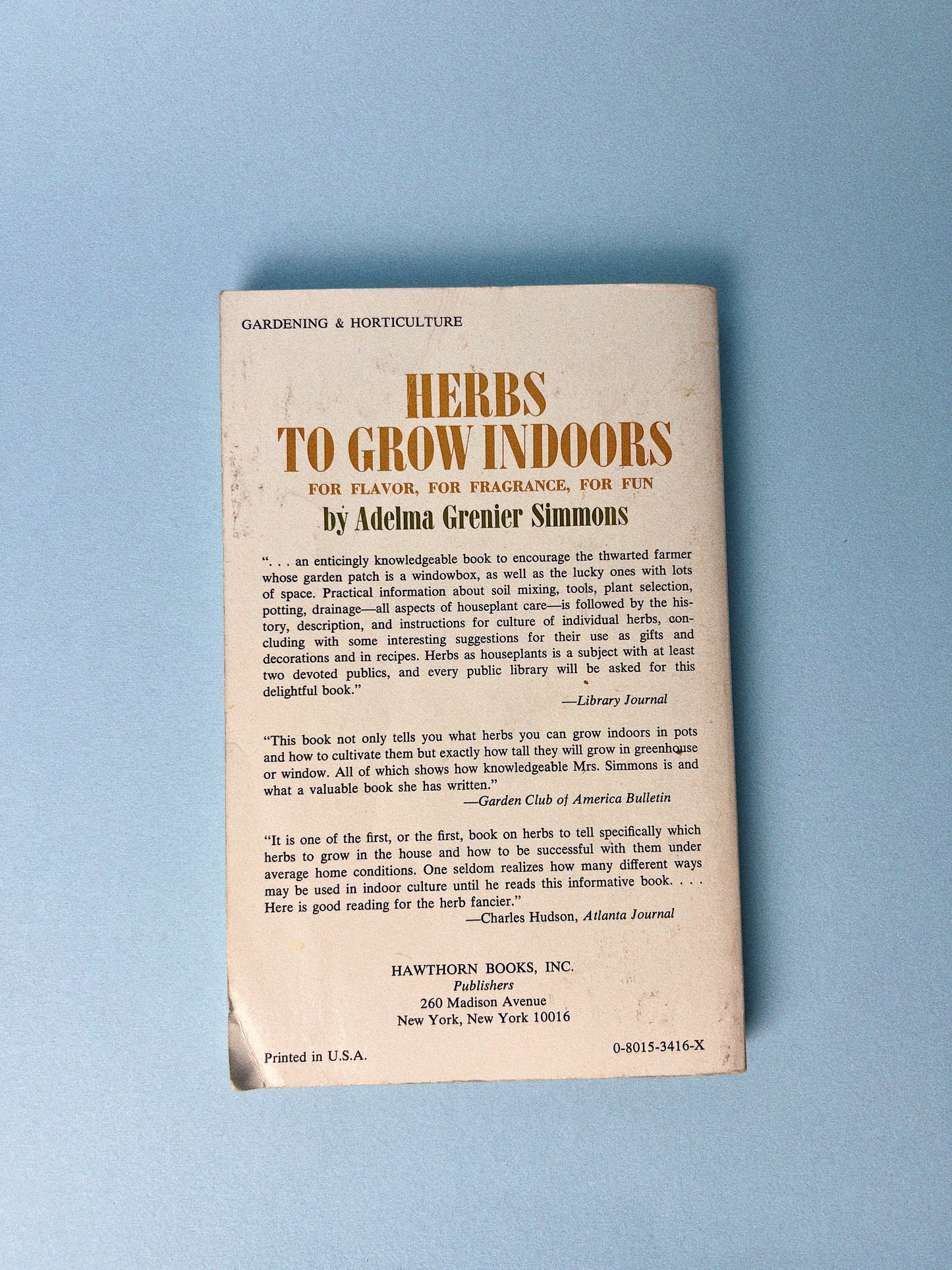 Vintage Herbs to Grow Indoors Book