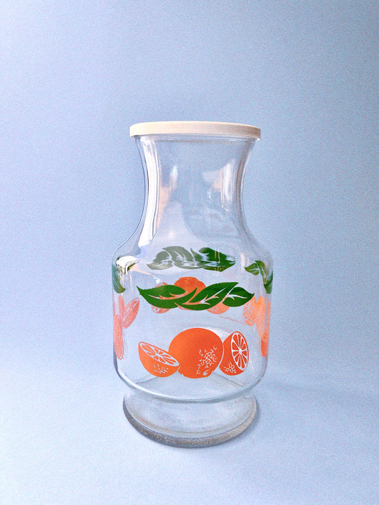Vintage Clementine Juice Carafe with Lid | Anchor Hocking