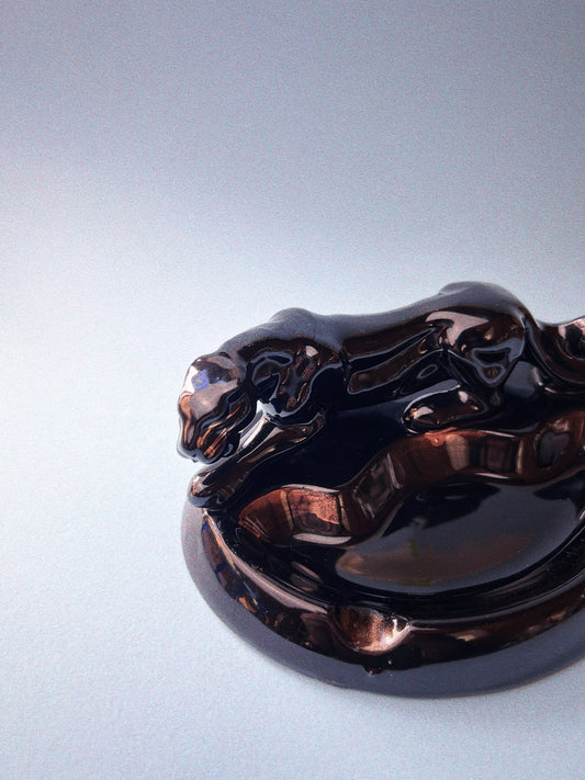 Vintage Black Panther Ashtray