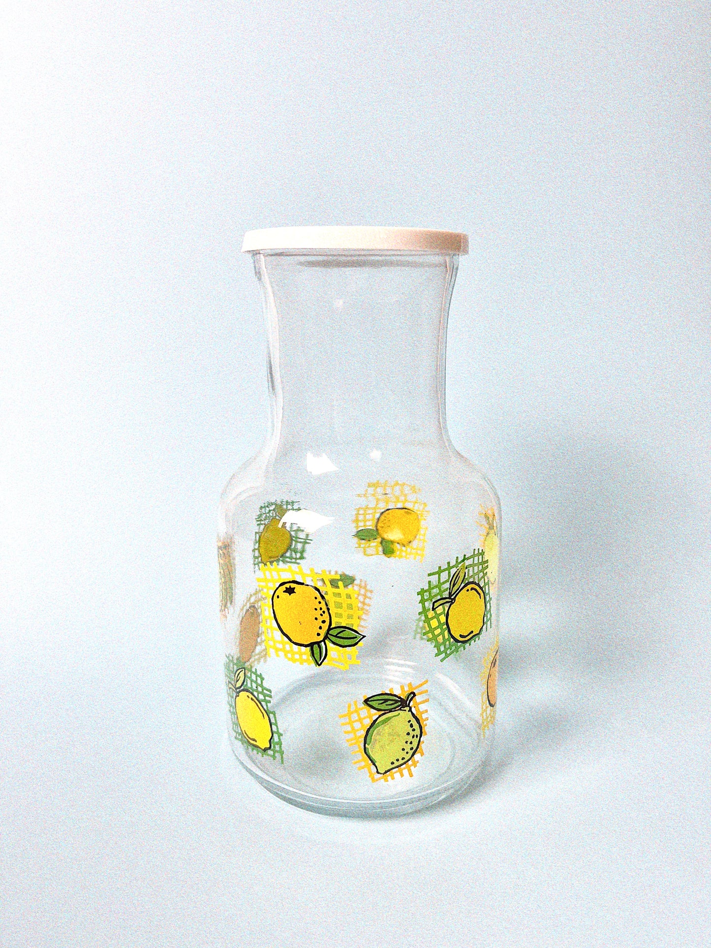 Vintage Lemonade Set, Carafe + 4 Glasses