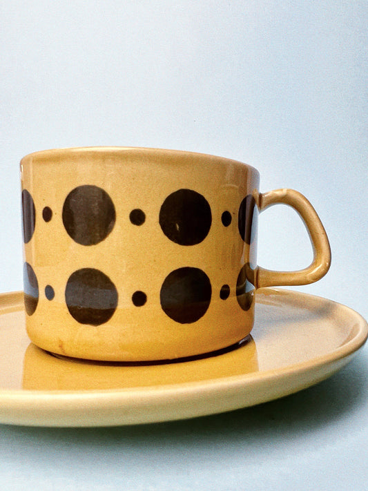 Vintage Melitta Dottie Teacups, Set of 2