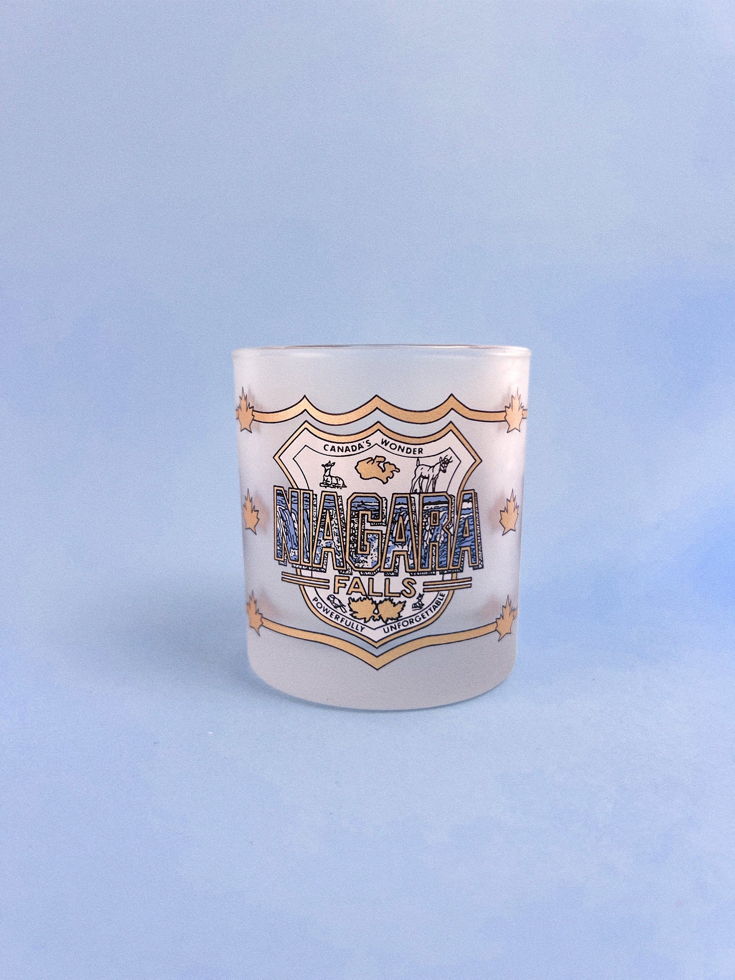 Vintage Niagara Falls Souvenir Rocks Glasses, Set of 2