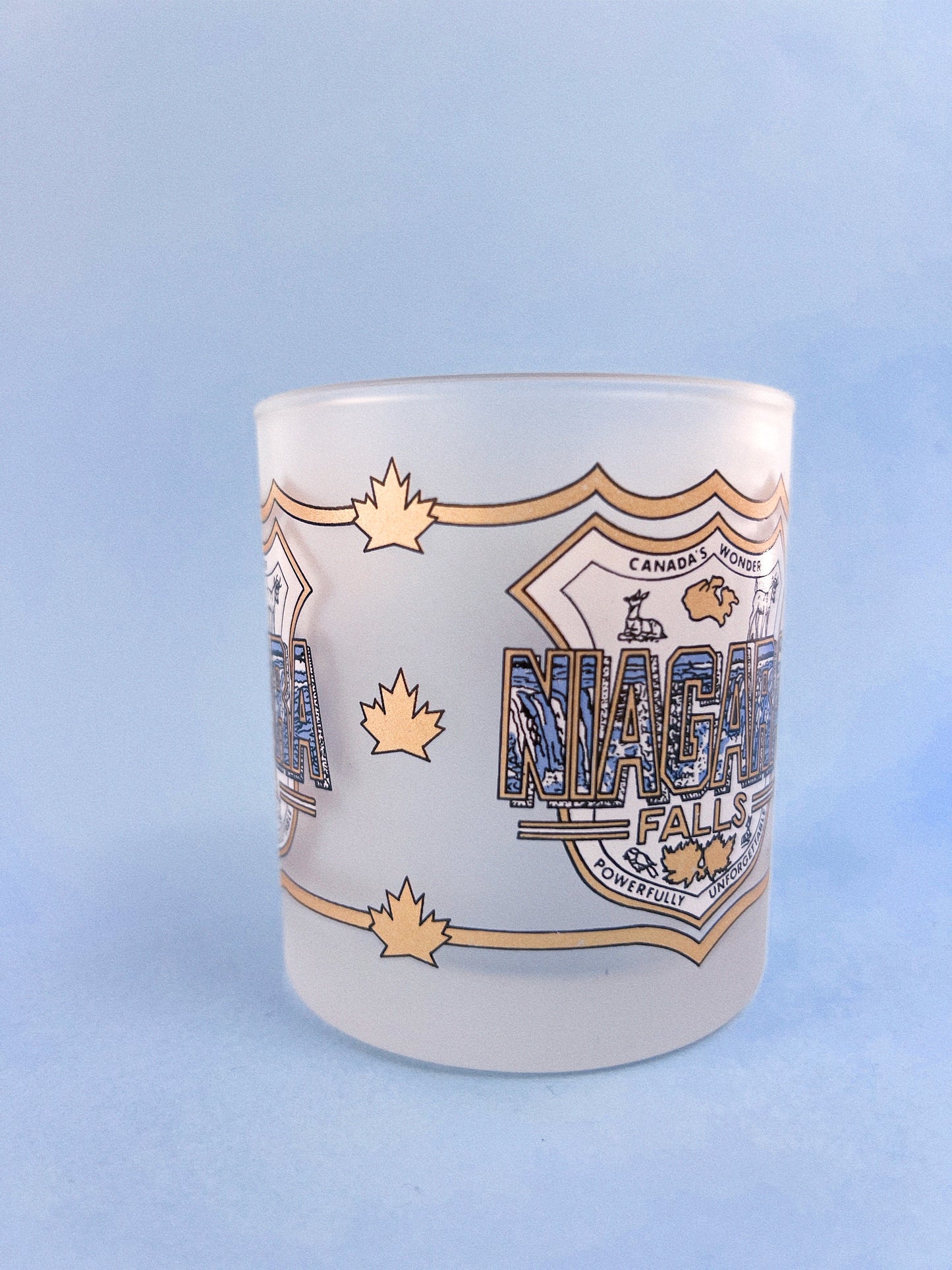 Vintage Niagara Falls Souvenir Rocks Glasses, Set of 2