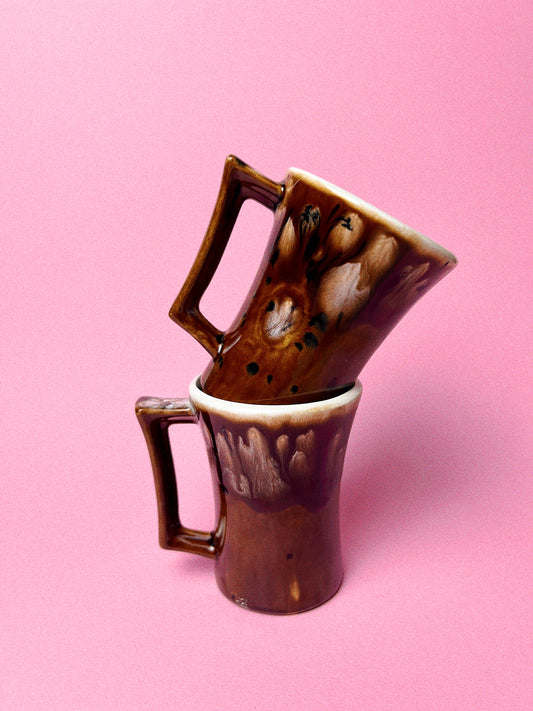 Vintage Arnel's Ceramic Glazed Mugs, Set of 2
