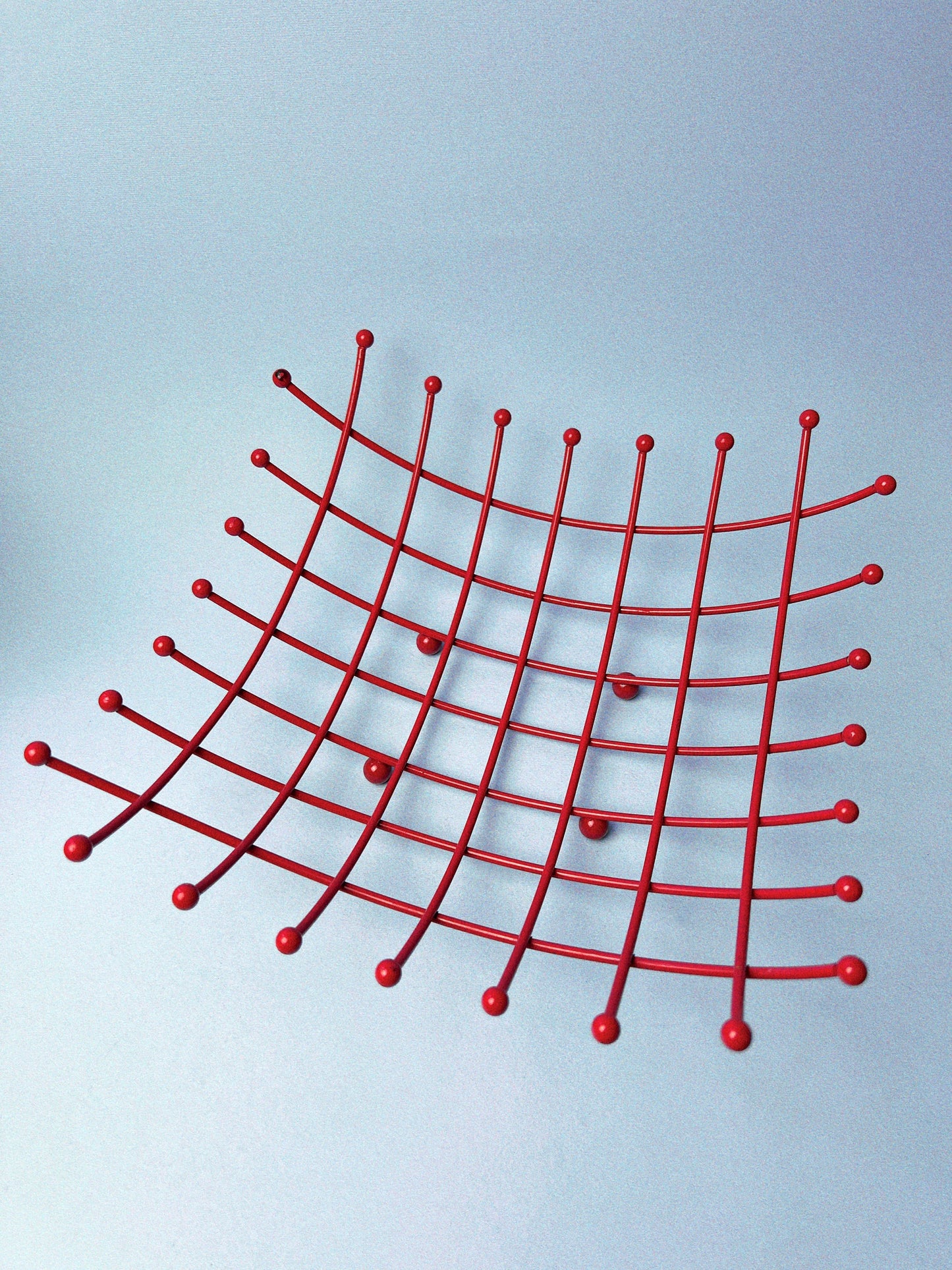 Vintage Grid Basket | Red