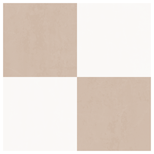 Checkerboard sticker tile floor, checkerboard sticker backsplash, checkerboard removable wallpaper, checkerboard white + sand