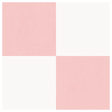 Checkerboard Sticker Tile | Carnation