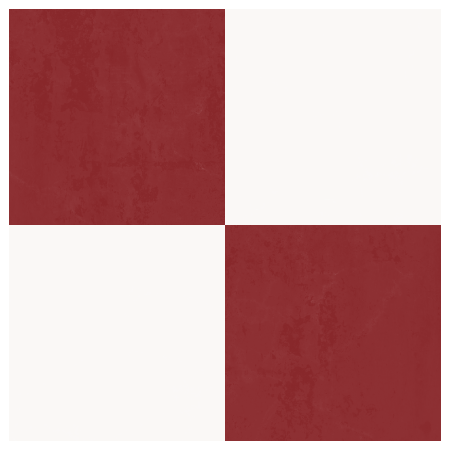 Checkerboard Sticker Tile | Rancho Red