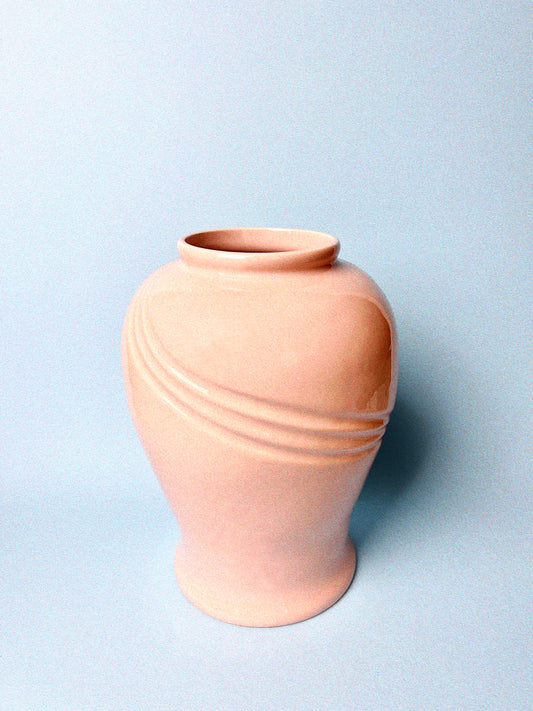 Vintage Art Deco Peach Vase