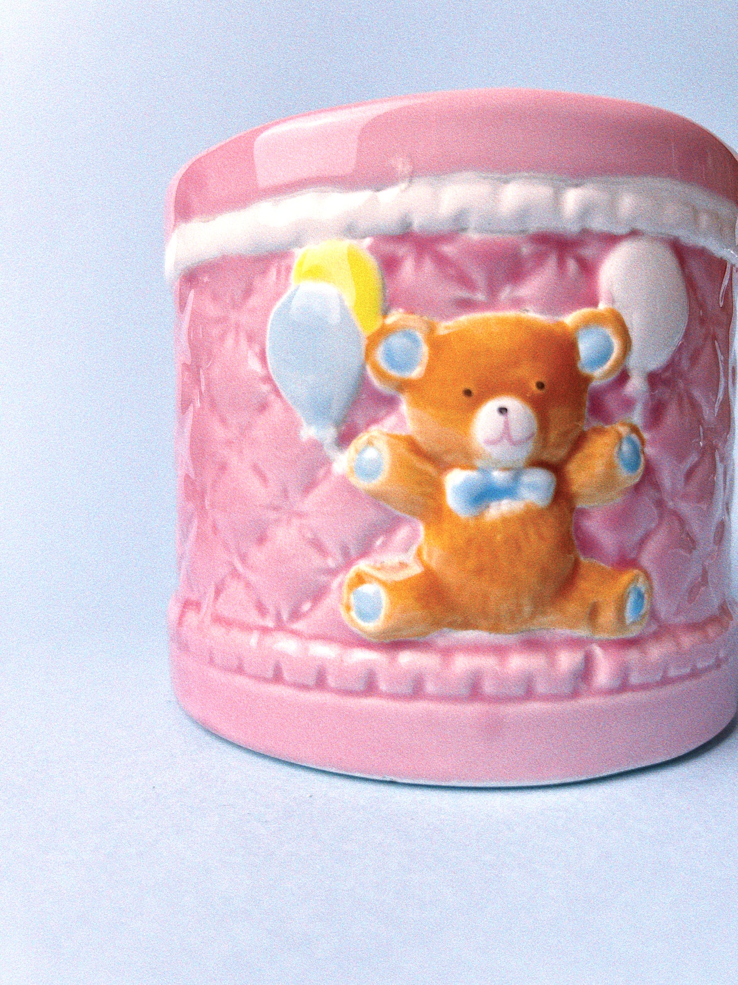 Vintage Baby Bear Planter | Pink