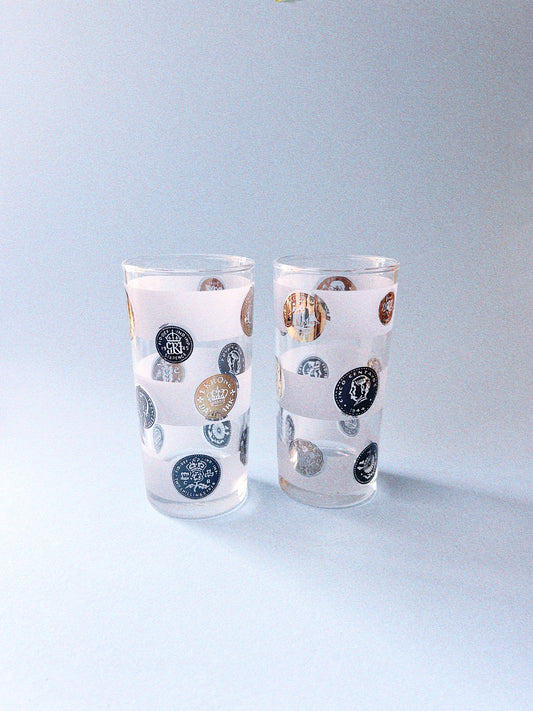 Old Coin Tall Cocktail Glasses, Set of 2