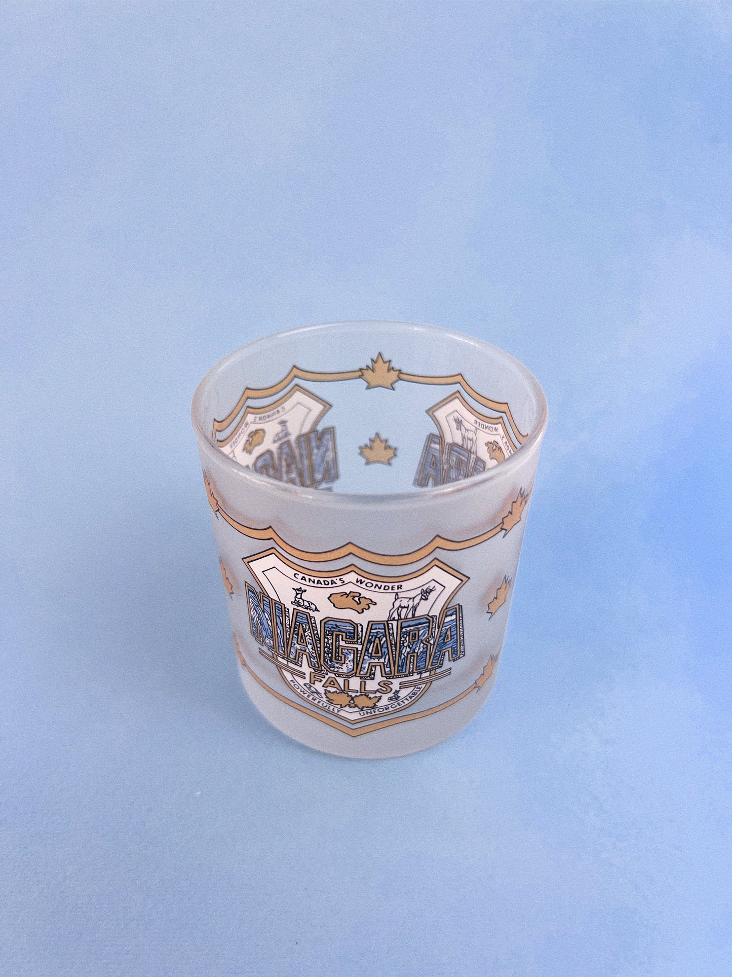 Vintage Niagara Falls Souvenir Rocks Glasses, Set of 2
