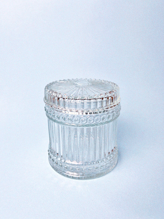 Vintage American Flint Glass Jar by Amway Vanity Jar