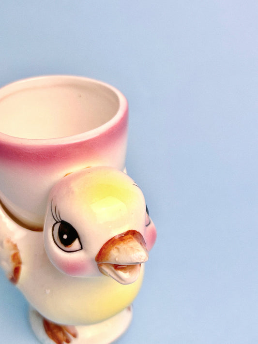 Vintage Chickadee Egg Cup