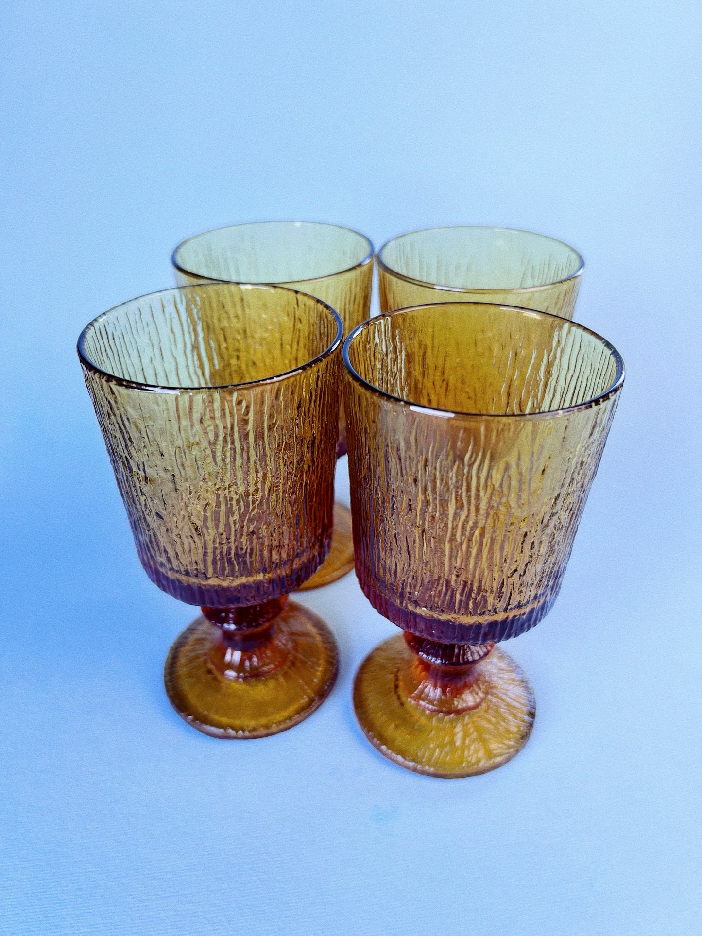 Ravenhead Siesta Amber Goblets, Set of 4