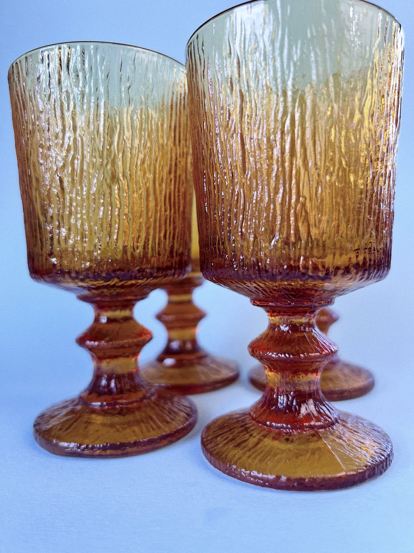 Ravenhead Siesta Amber Goblets, Set of 4