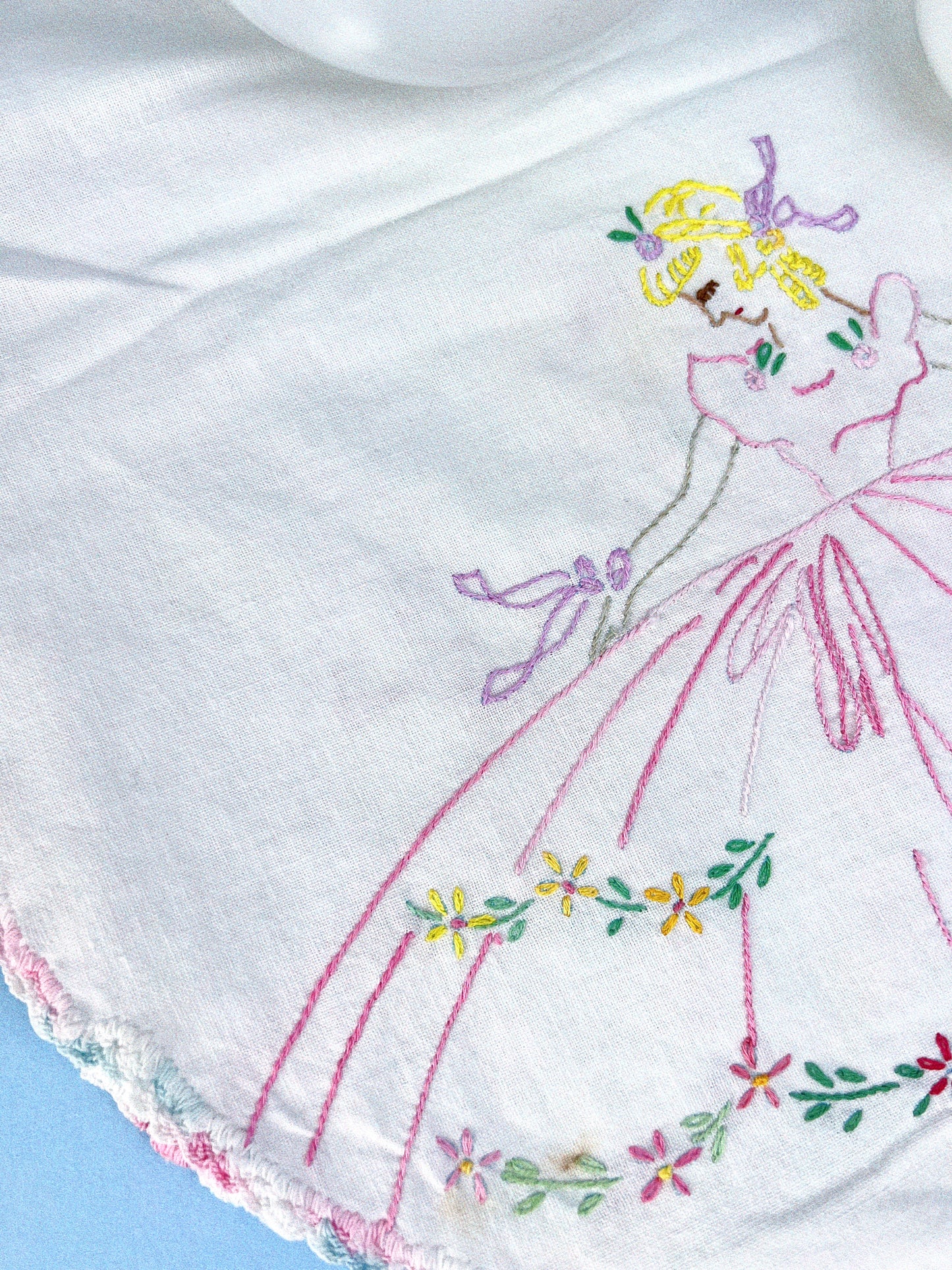 Lady Coquette Embroidered Console Runner