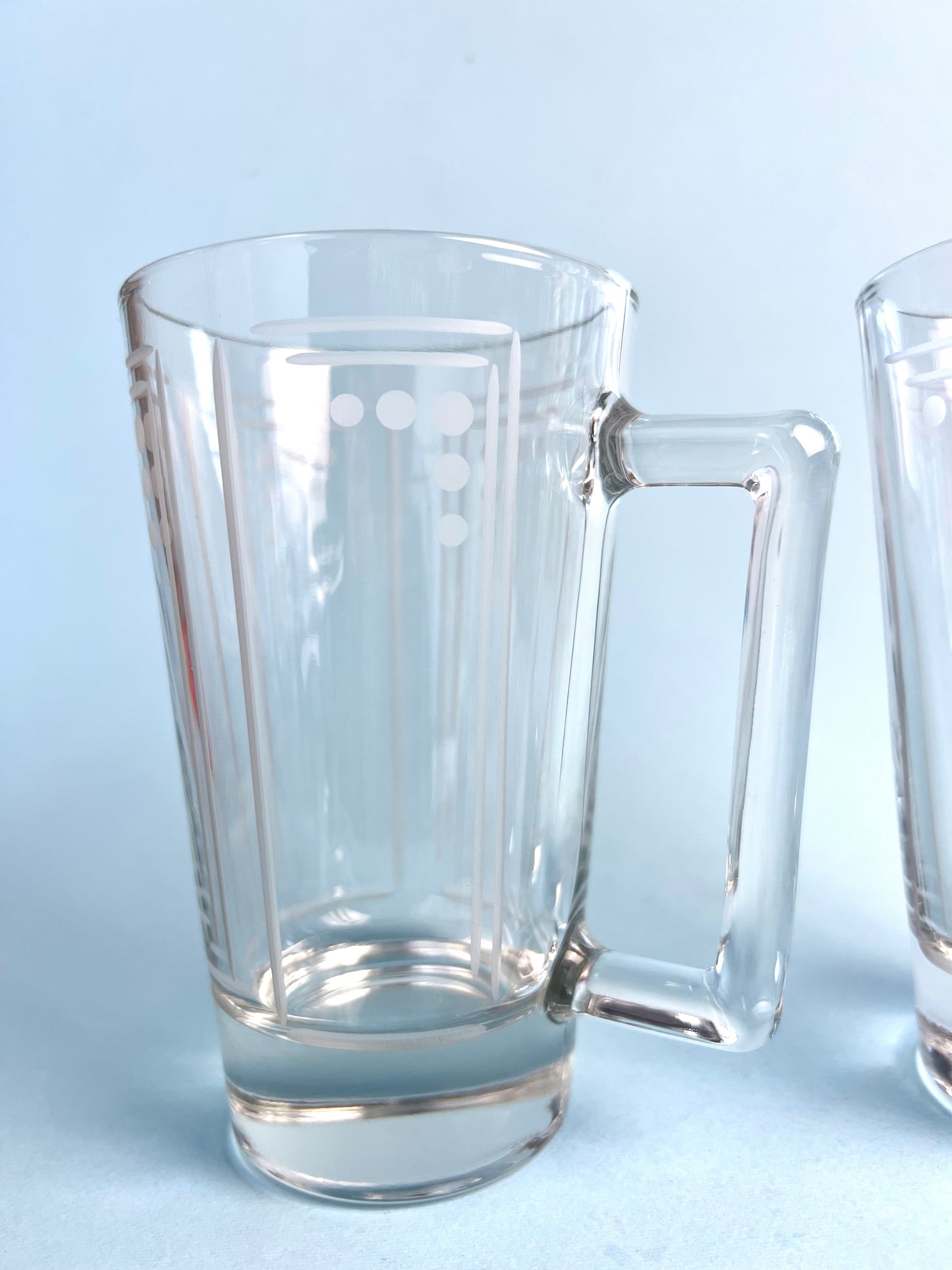 Vintage Prince House Aston Etched Beer Mugs, Set of 2 | 16OZ