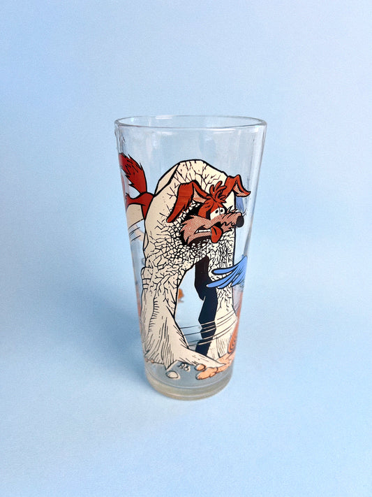 Vintage Wile E Coyote + Road Runner 1976 Pepsi Glass