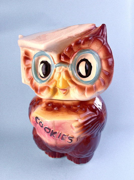 Vintage American Bisque Graduate Owl Cookie Jar