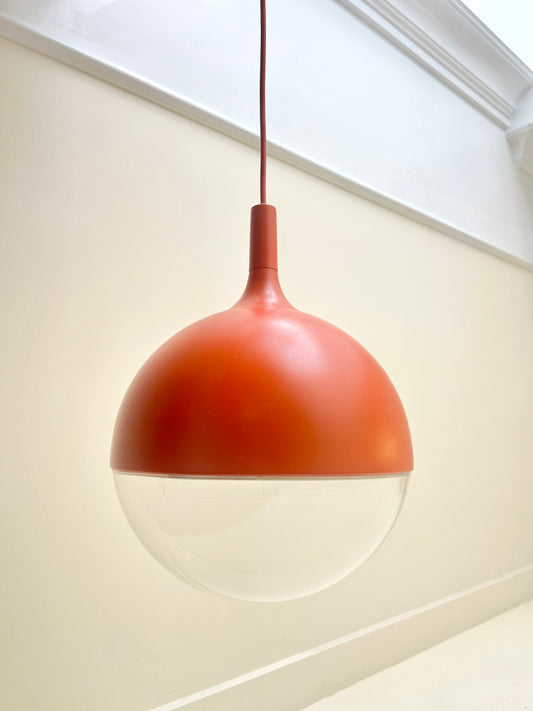 Vintage Ikea Orange LED Hanging Pendant Lamp | Väster - T1027
