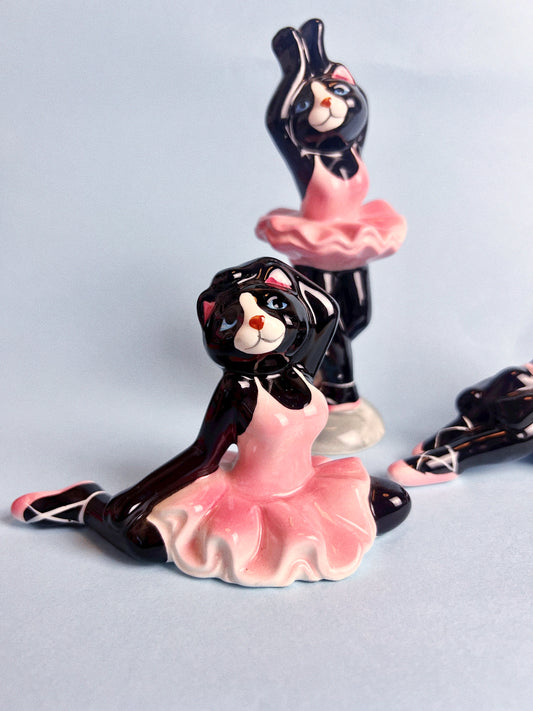 Vintage 'Giftcraft' Ballet Cats, Set of 3