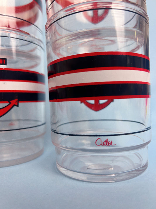 Vintage 'Culter' Anchor Acrylic Glasses, Set of 6