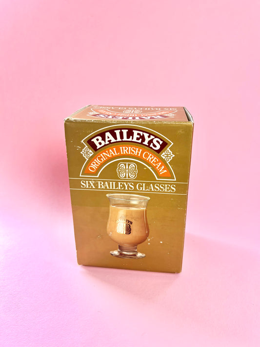 Vintage 1970's Bailey's Glasses, Set of 6