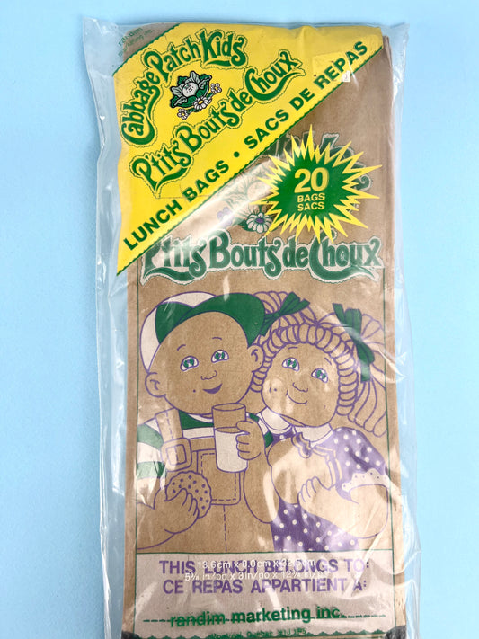 Vintage Cabbage Patch Kids Paper Lunch Bags, Pack of 20