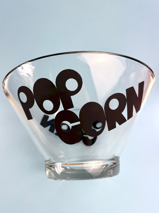Vintage 70's Wheaton Glass Popcorn Bowl