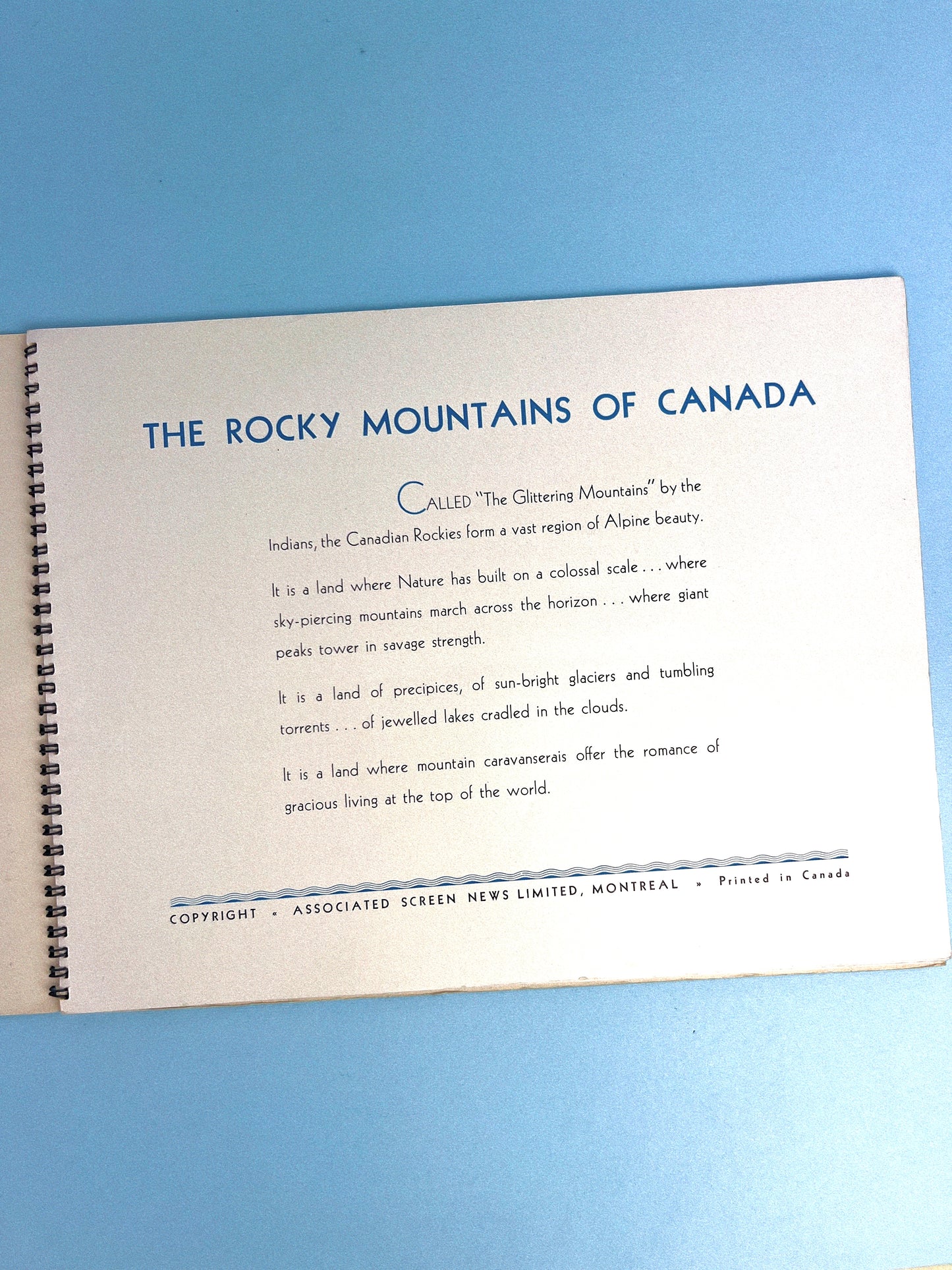 Vintage The Rocky Mountains of Canada in Colour