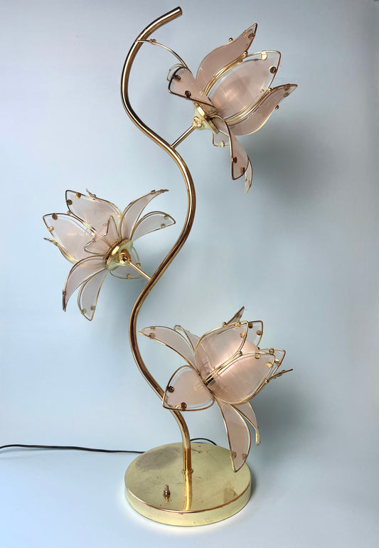 Pink & Gold Lotus Table Lamp