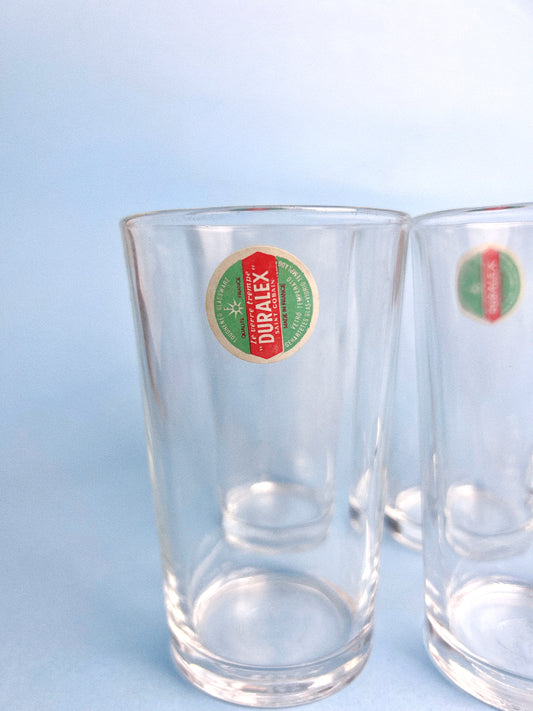 Vintage Duralex Drinking Glasses, Set of 6