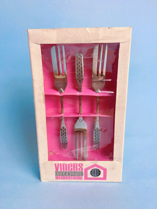 Vintage Viners Pastry Forks | Shape Pattern