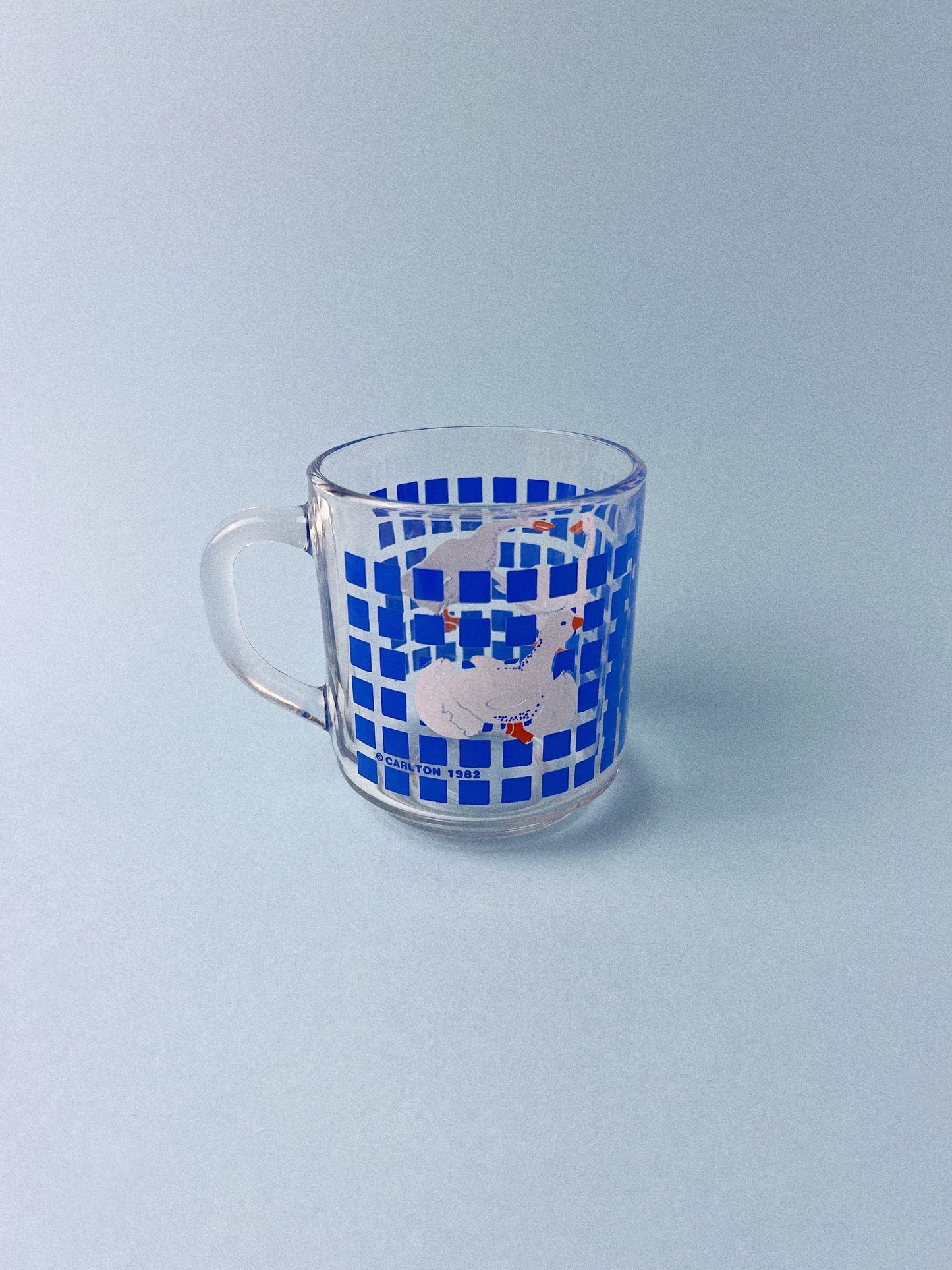 Vintage Carlton Glass Country Geese Mug | Luminarc