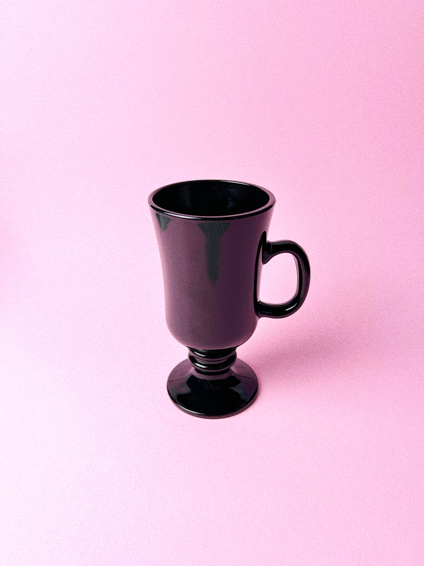 Vintage Libbey Footed Irish Coffee Glasses, Set of 2 | Black