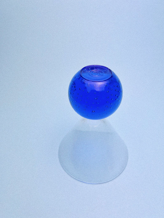 Marlon Bubble Ball Martini Glass | Cobalt