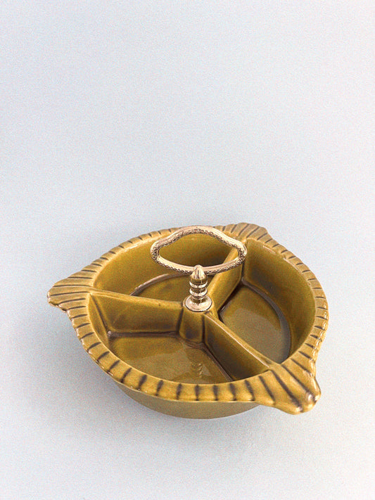 Vintage Olive Snack Tray | California Pottery