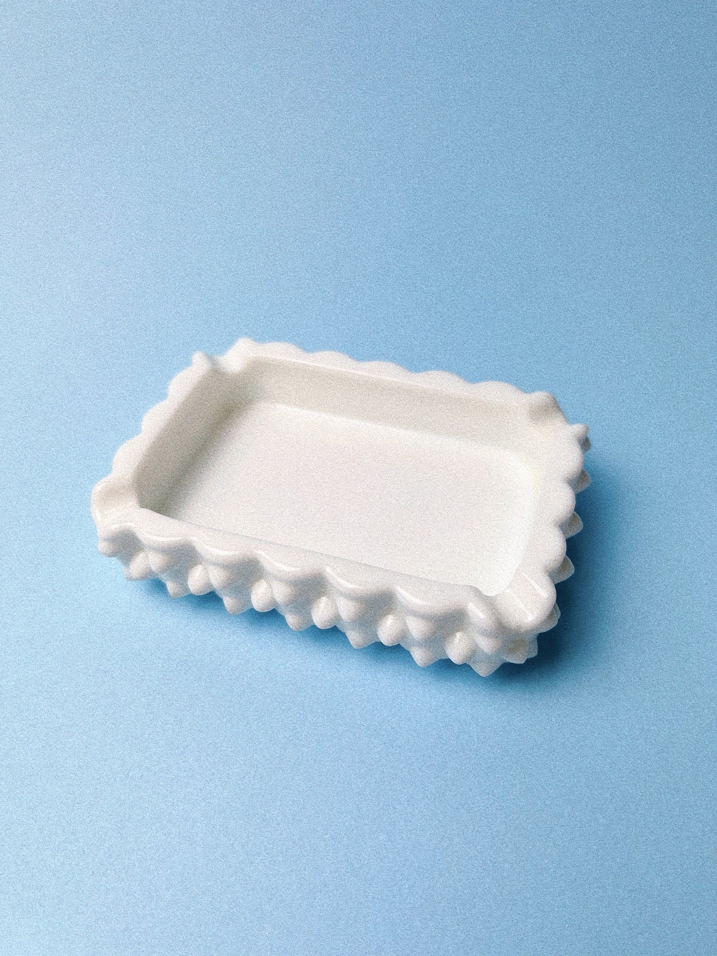 Vintage Hobnail Milk Glass Ashtray