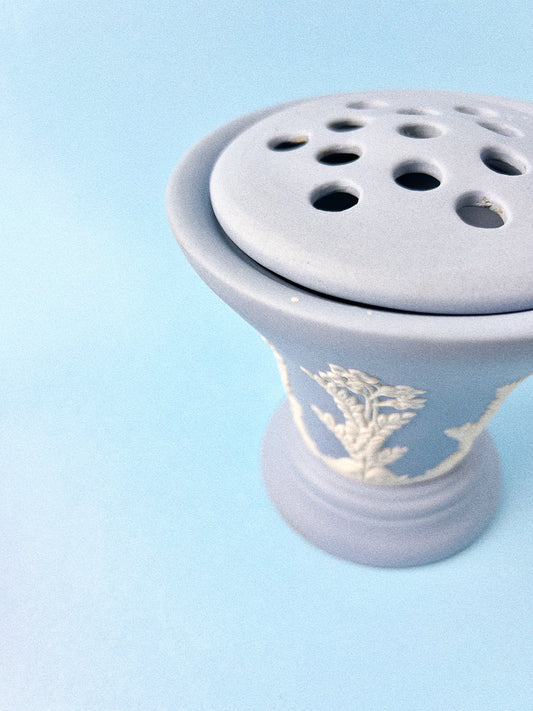 Vintage Forget-Me-Not with Flower Frog Emery