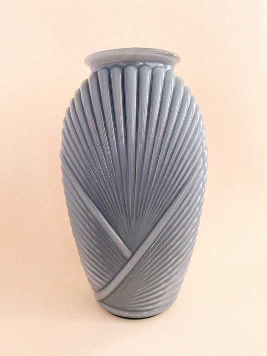 Vintage Art Deco Draped Vase | Grey