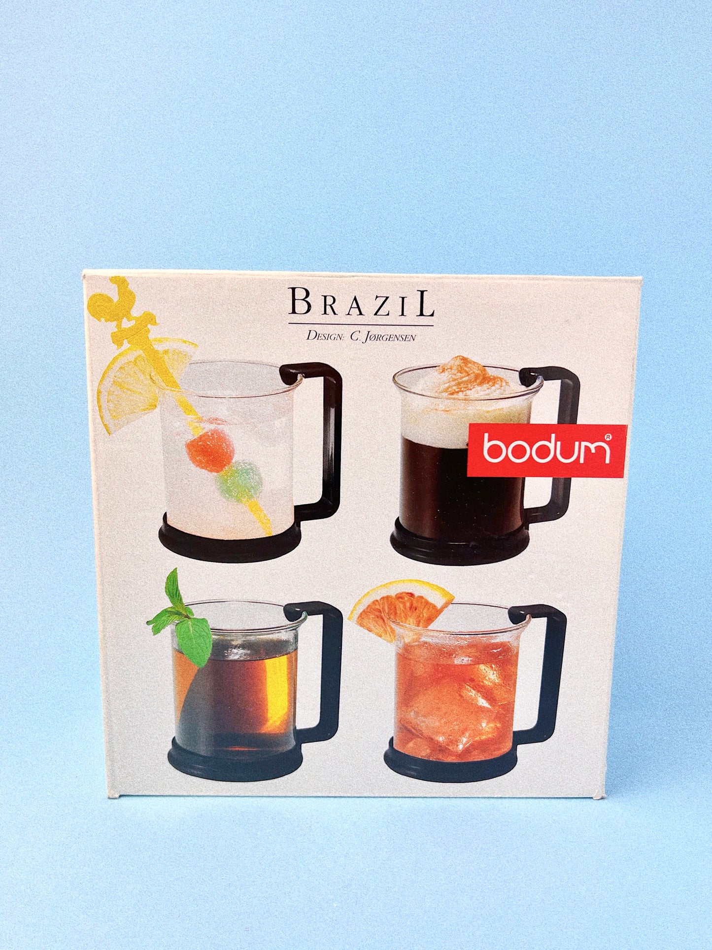 Vintage 'Brazil' Coffee + Tea Glasses, Set of 4 | Bodum