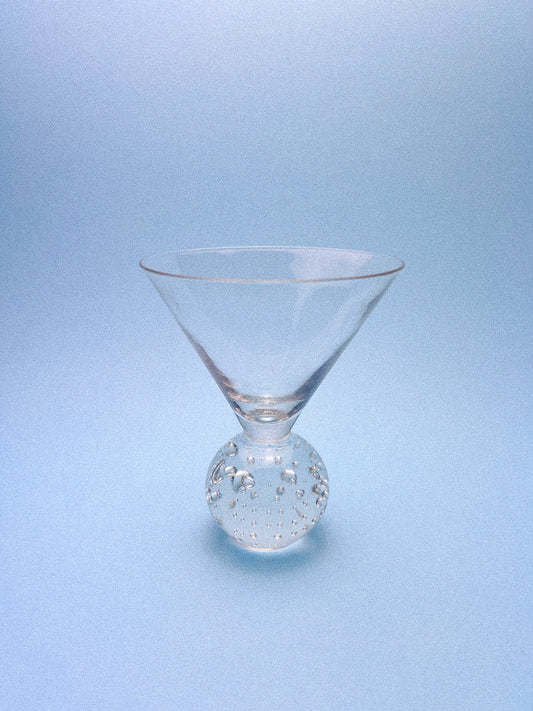 Marlon Bubble Ball Martini Glass | Clear