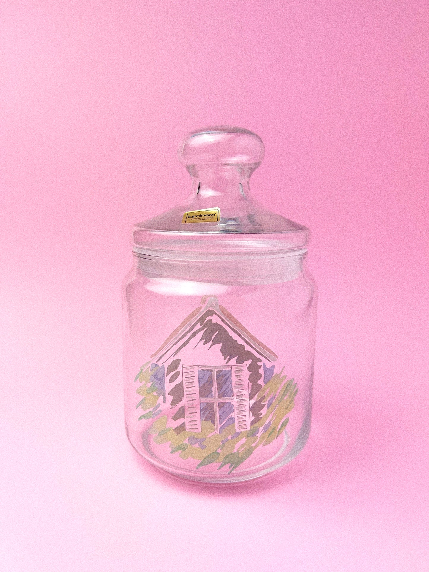 Vintage Luminarc Stash Jars, Set of 2