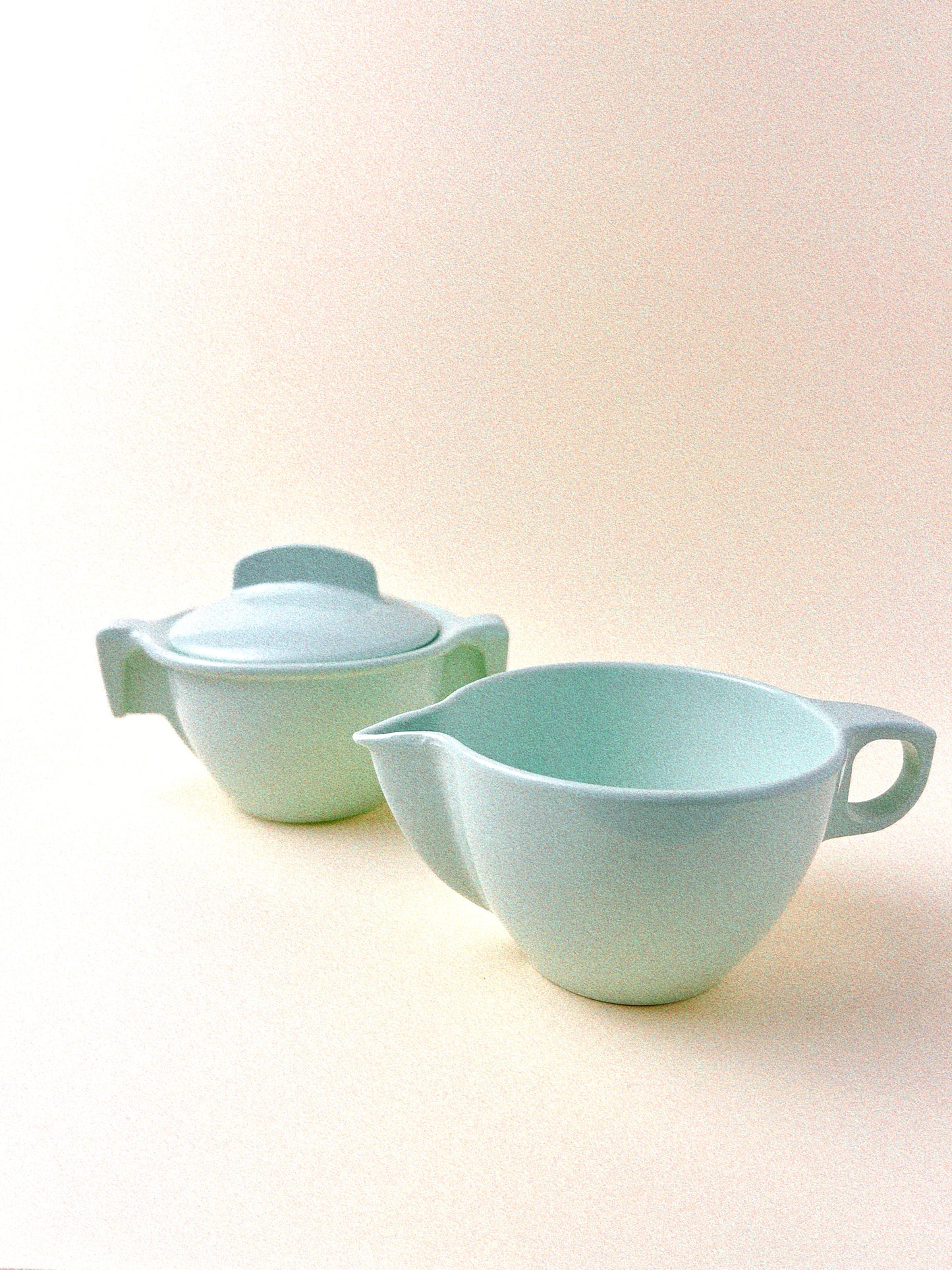 Vintage G.P.L Melmac Creamer + Sugar l Mint Green