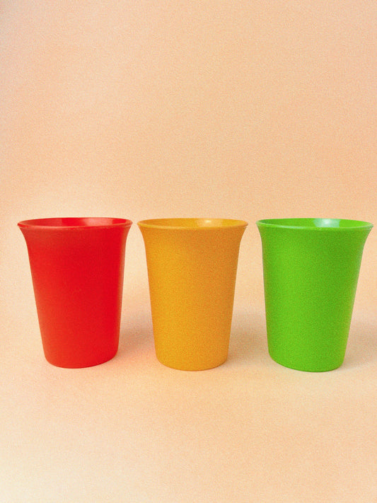 Tupperware Bell Tumblers - Set of 3 | Yellow, Orange + Yellow