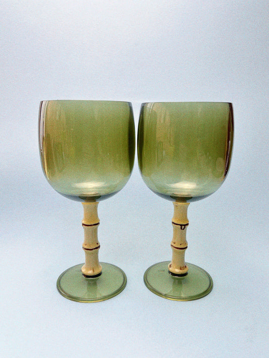 Tiki Acrylic Wine Goblets, Set of 2