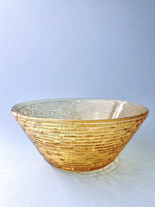 Vintage Anchor Hocking Sorreno Pattern Honey Gold Bowl